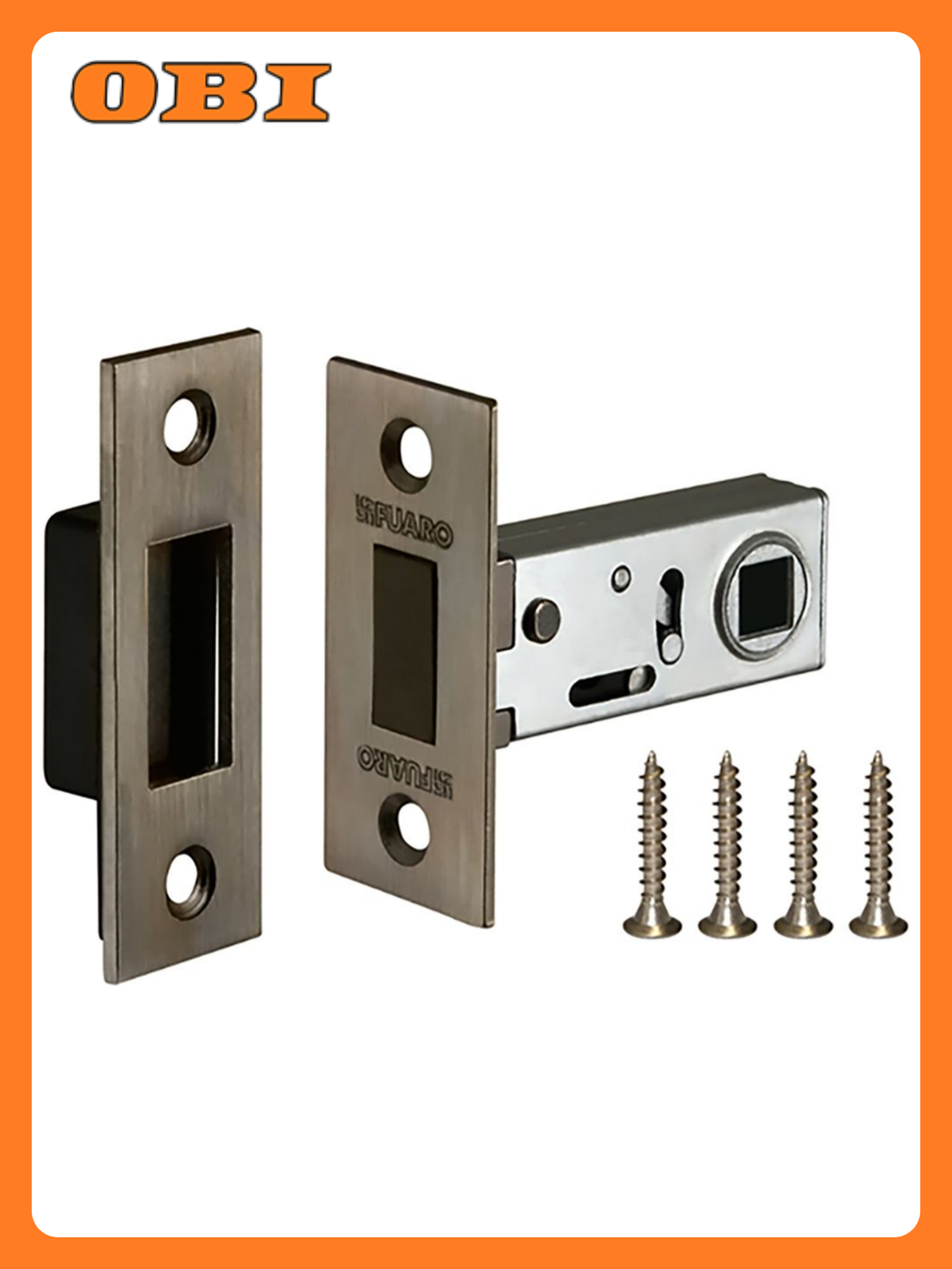 Защелка врезная Fuaro MAGNET M12-50-25 AB бронза