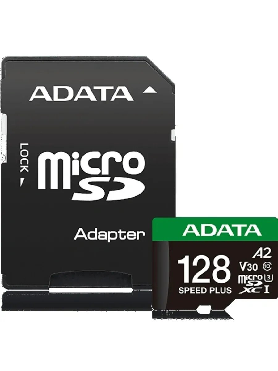 Флеш карта microSDXC 128GB UD128GUI3V30A2SP-RA1 Speed Plus V30 A2 + adapter