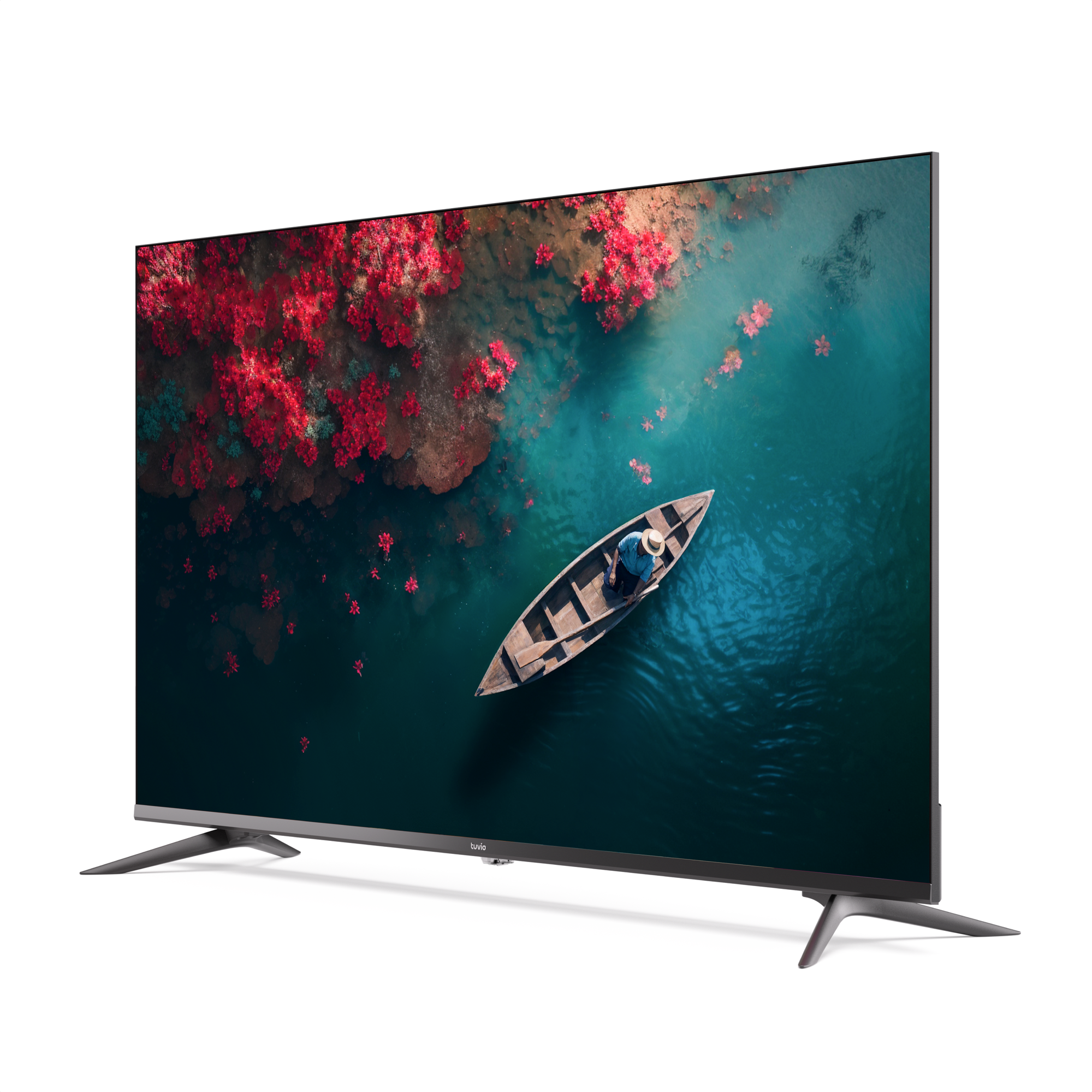 55” Телевизор Tuvio 4K ULTRA HD QLED Frameless на платформе YaOS, TQ55UFBTV1, черный