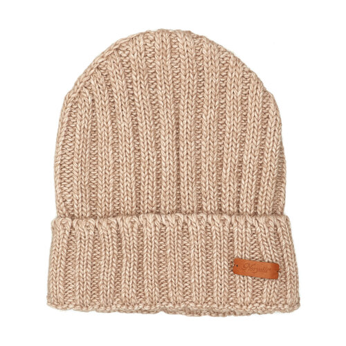 фото Шапка бини noryalli, размер 56/59, бежевый