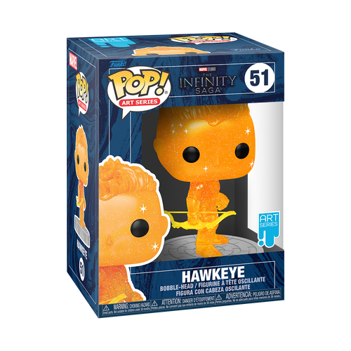 Фигурка Funko POP! Art Series Bobble Marvel Infinity Saga Hawkeye Orange w/Case 57615 funko pop телевидение коллекционная фигурка парки и зоны отдыха фестиваль урожая маленького себастьяна джерри 2 упаковки