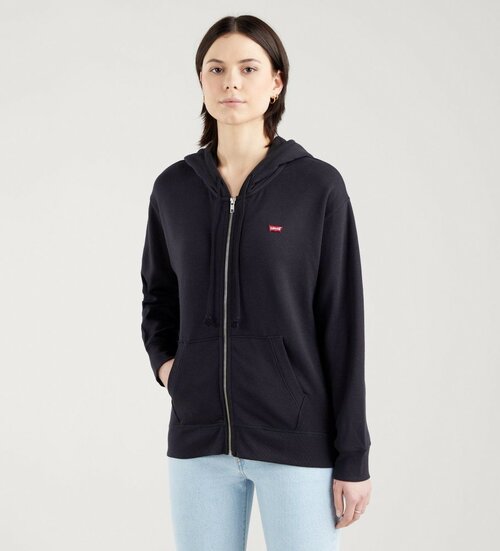 Худи Levis STANDARD ZIP HOODIE, размер XS, черный