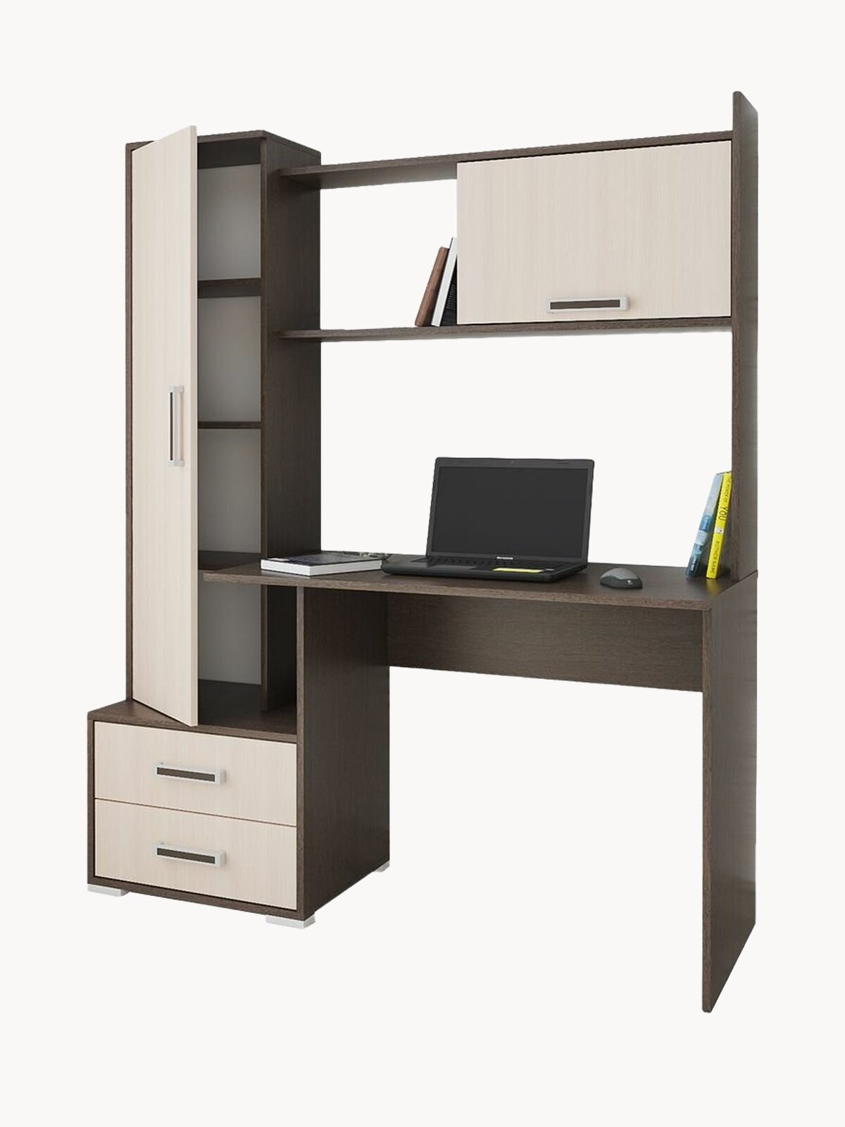 Компьютерный стол Квартет-9 венге/дуб молочный