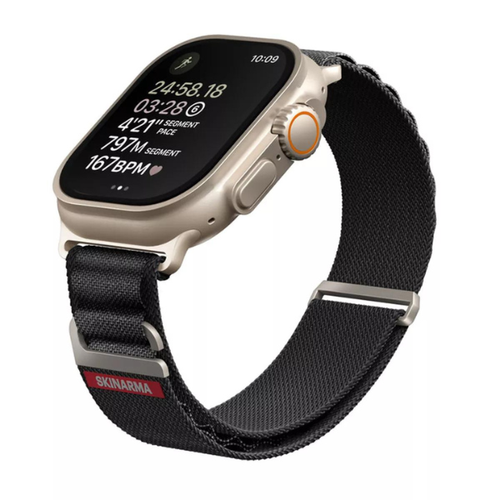 Нейлоновый ремешок Skinarma Kobu для Apple Watch 44/45/49 Black Черный SK-KOBU49-Black