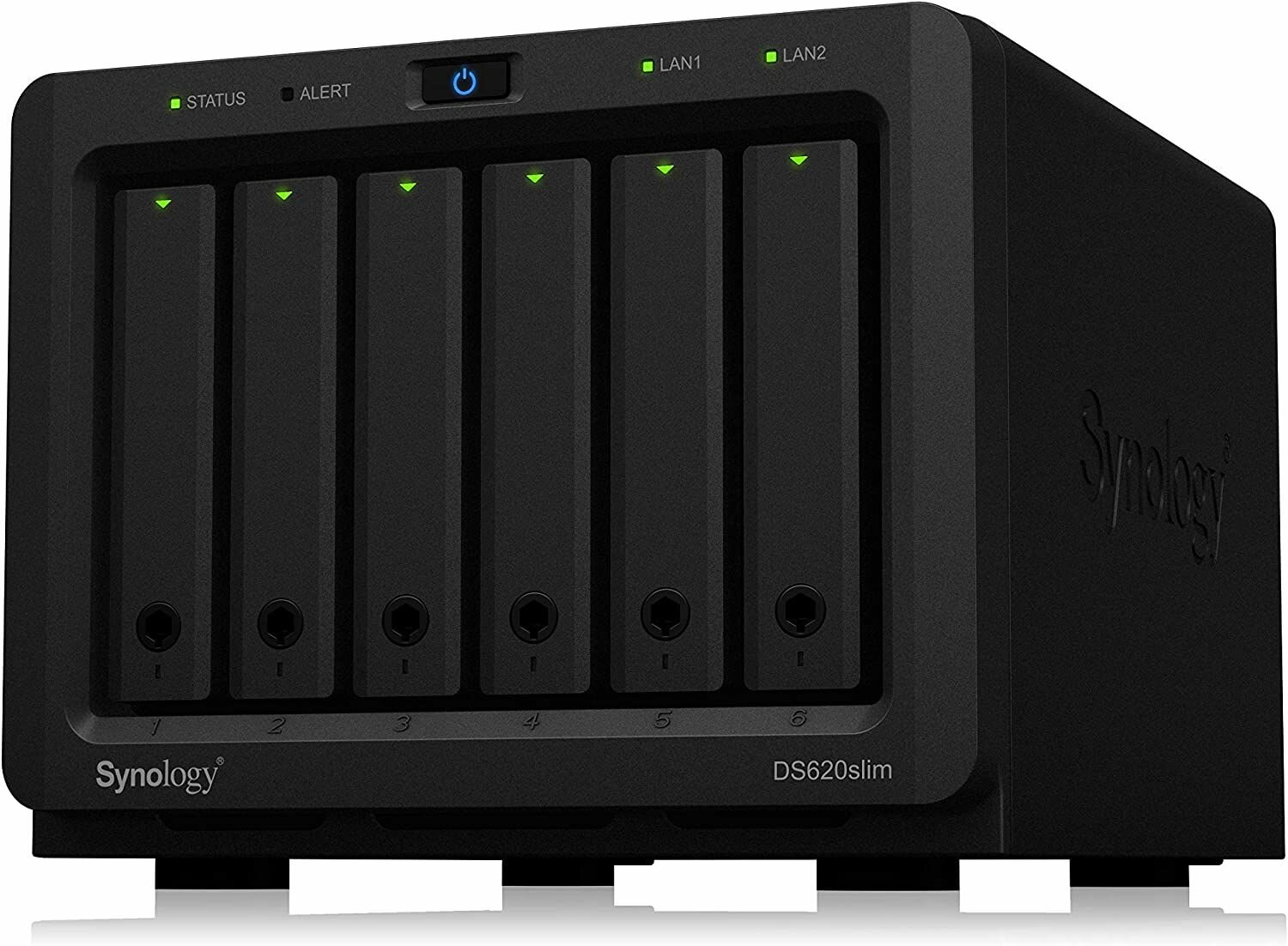 Сетевое хранилище NAS Synology DS620SLIM, 2Gb, 6 HDD/SSD до 3,5 SATA III, 2xUSB 3.0, 2xLAN (1 Гбит/с), Черный, DS620SLIM - фото №6