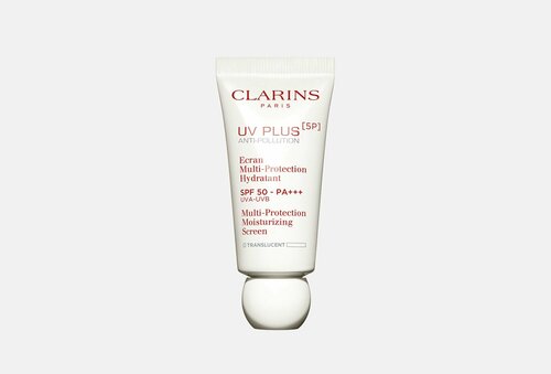 Увлажняющий защитный флюид-экран для лица Clarins uv plus anti-pollution spf 50 translucent