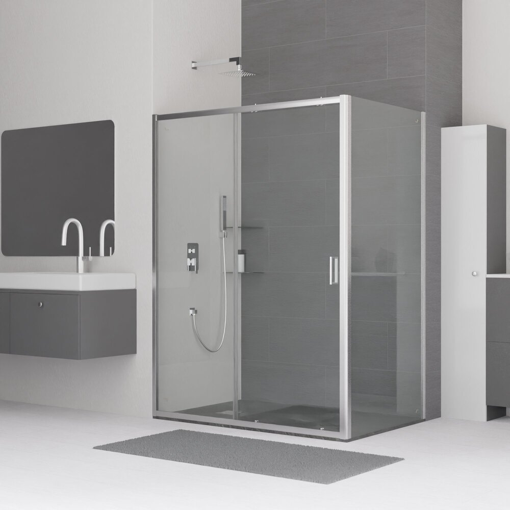 фото Душевой уголок RGW 120х80х185 см CL-48 CL-14+Z-050-1 Прямоуг, Хром, Прозрачное, 5 мм Easy Clean (32094882-011)