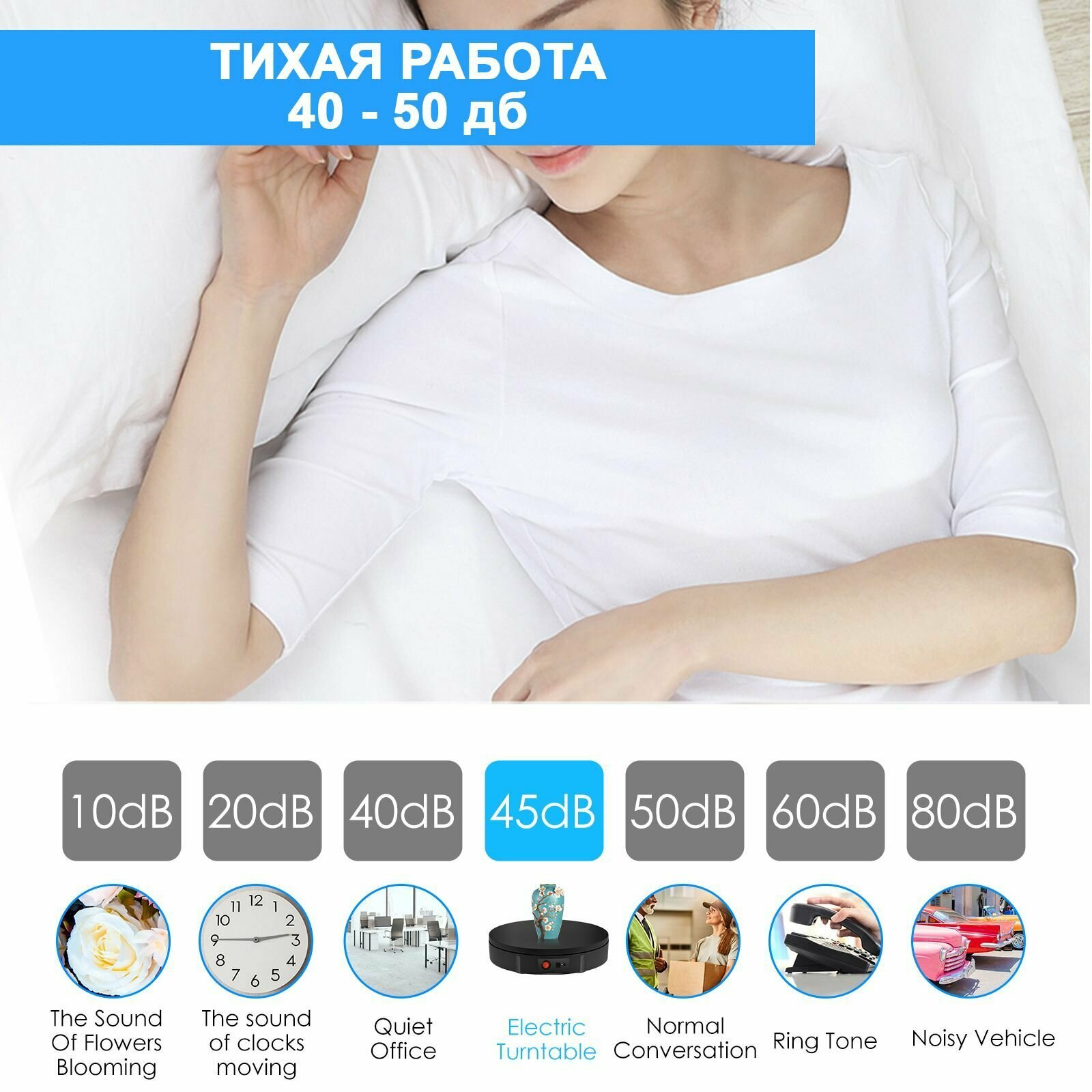 Вращающийся подиум витрина 22см 360 градусов для предметной фото и видео съемки, подставка стол для фотосъемки и видеосъемки — фото 1