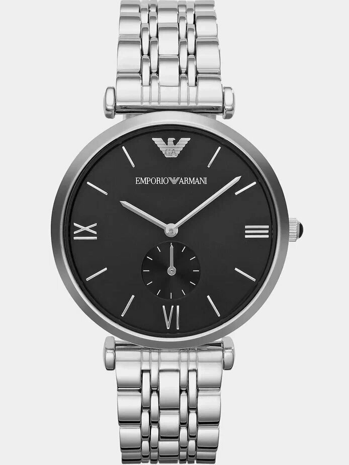 Наручные часы EMPORIO ARMANI Retro AR1676, черный, серебряный