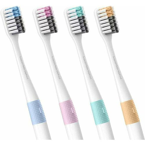 Набор зубных щеток Xiaomi Doctor B Bass Method Toothbrush (4 штуки)