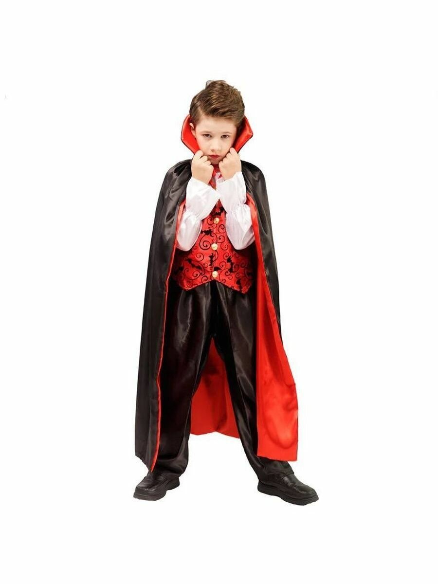 Костюм ОлимпКидс "Дракула" для Хэллоуина для мальчиков черный красный