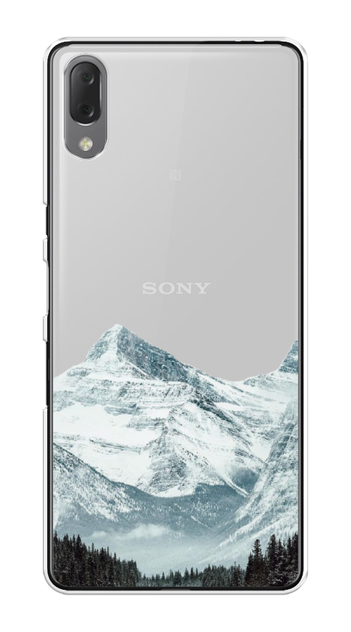 Силиконовый чехол на Sony Xperia L3 / Сони Икспериа L3 Горы арт 1, прозрачный