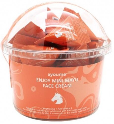 Крем для лица с лошадиным жиром Enjoy Mini Mayu Face Cream 30 шт, 90 гр, AYOUME, 8809534253263