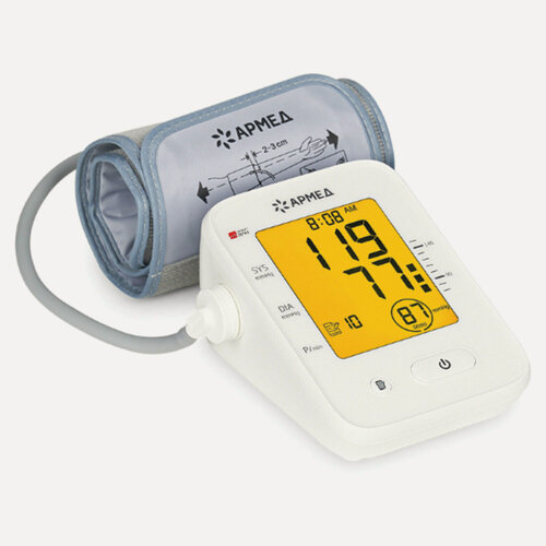 Изображение товара Тонометр (МЕД РегУд) АРМЕД YE660F, диапазон давления 0-280 мм рт. ст, диапазон пульса 40-200 уд/мин, автоматический, 1977702