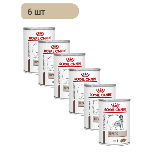Влажный корм для собак Royal Canin Hepatic, при заболеваниях печени 1 уп. х 6 шт. х 420 г