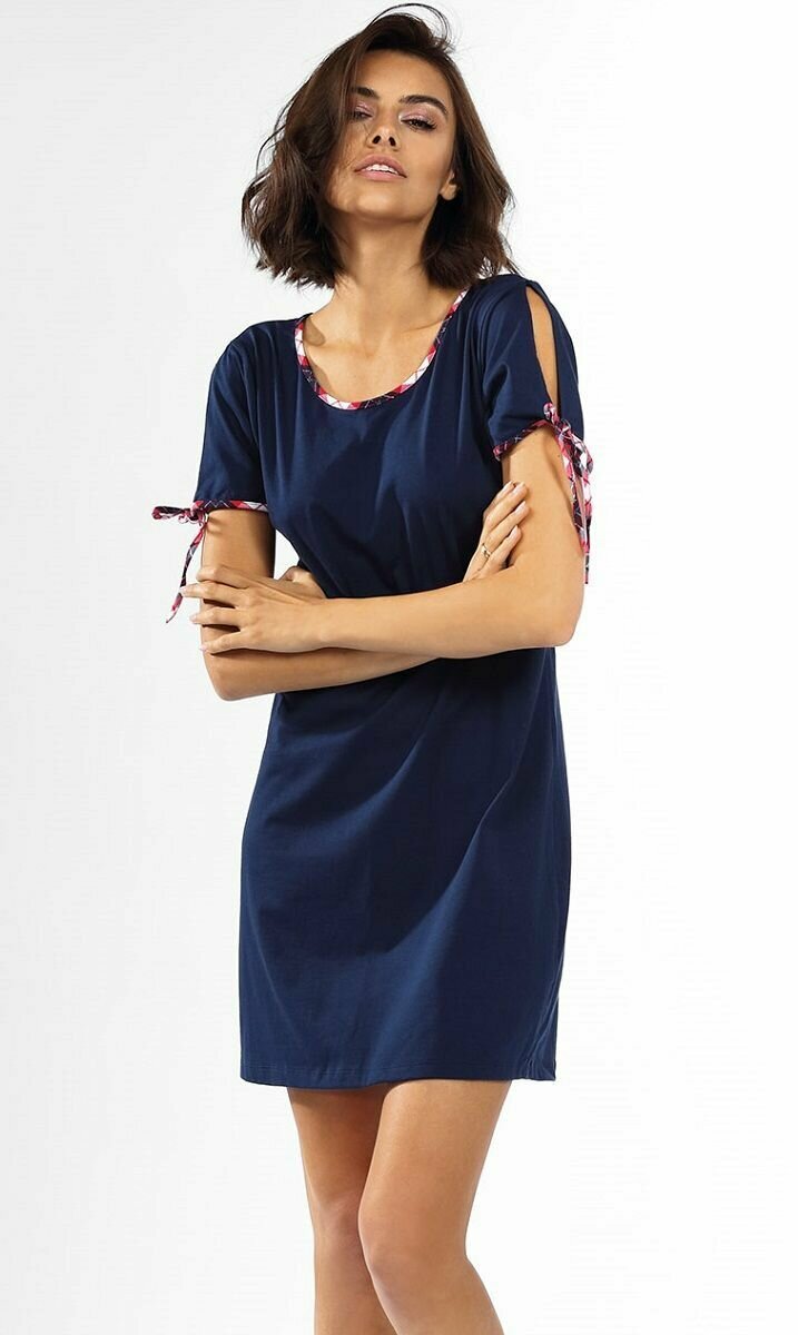 Сорочка Lorin укороченная, размер 50, синий - фотография № 4