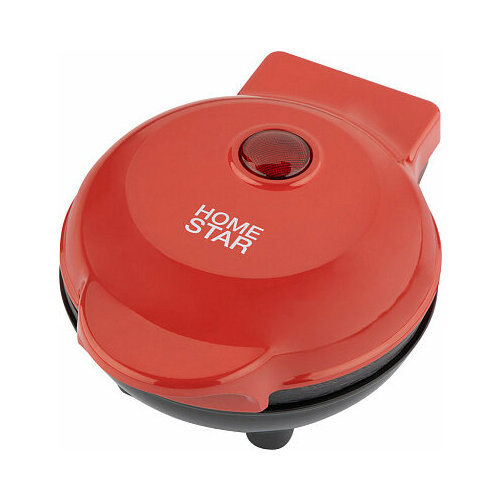 Вафельница электрическая 500ВТ антиприг покр диам 12СМ венск вафли пластик красн HOMESTAR 235200₽