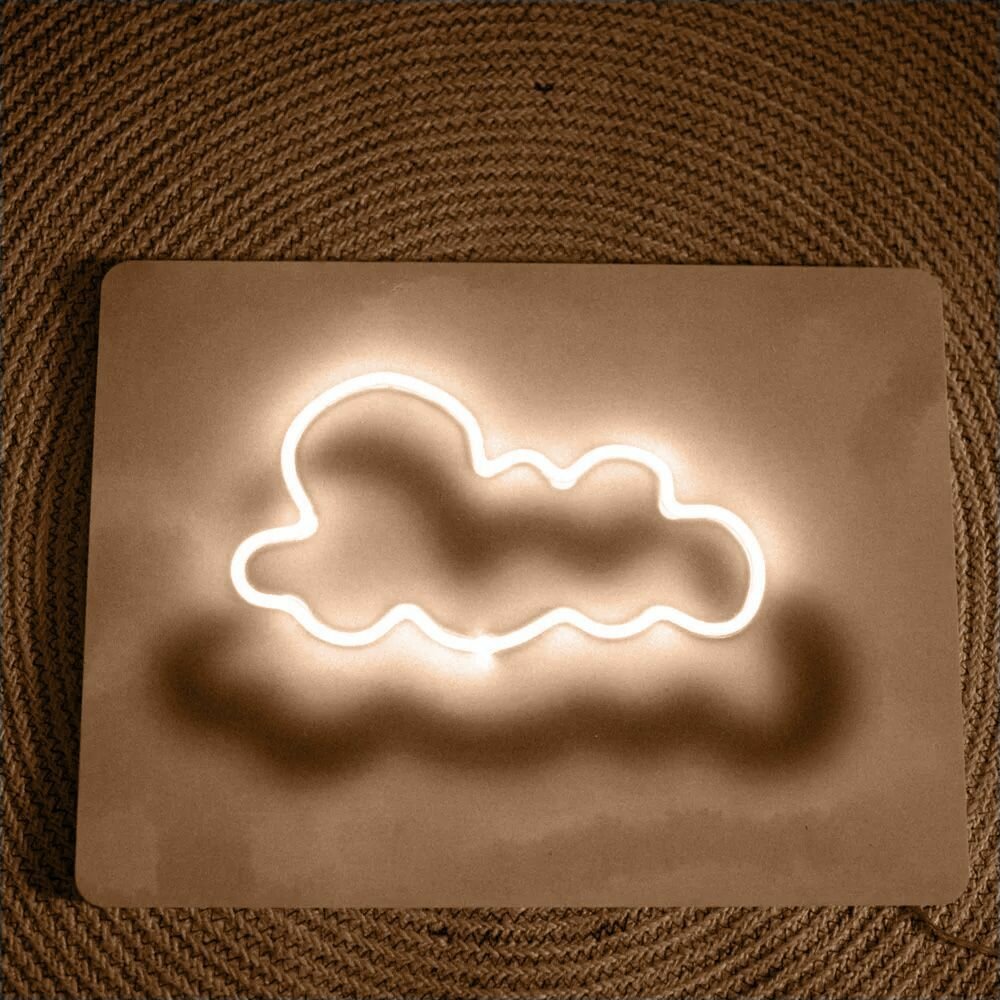 Неоновый светильник Облако, 30х40 см - фотография № 1