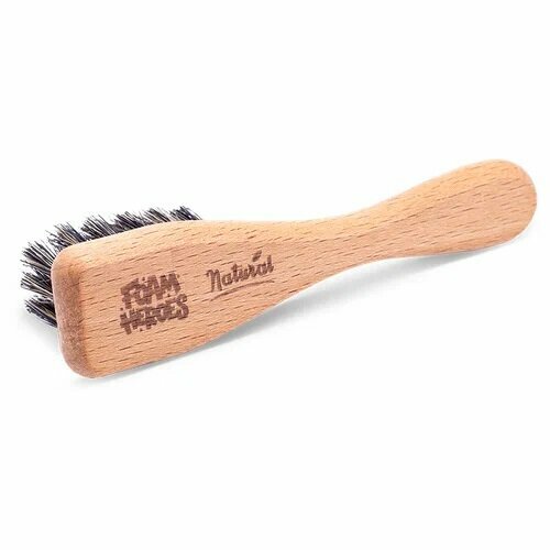 Щетка для очистки кожи с натуральной щетиной кабана Foam Heroes Natural Brush, 16x3,5см