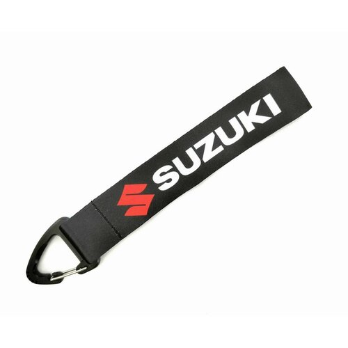 Брелок, глянцевая фактура, Suzuki, белый, красный