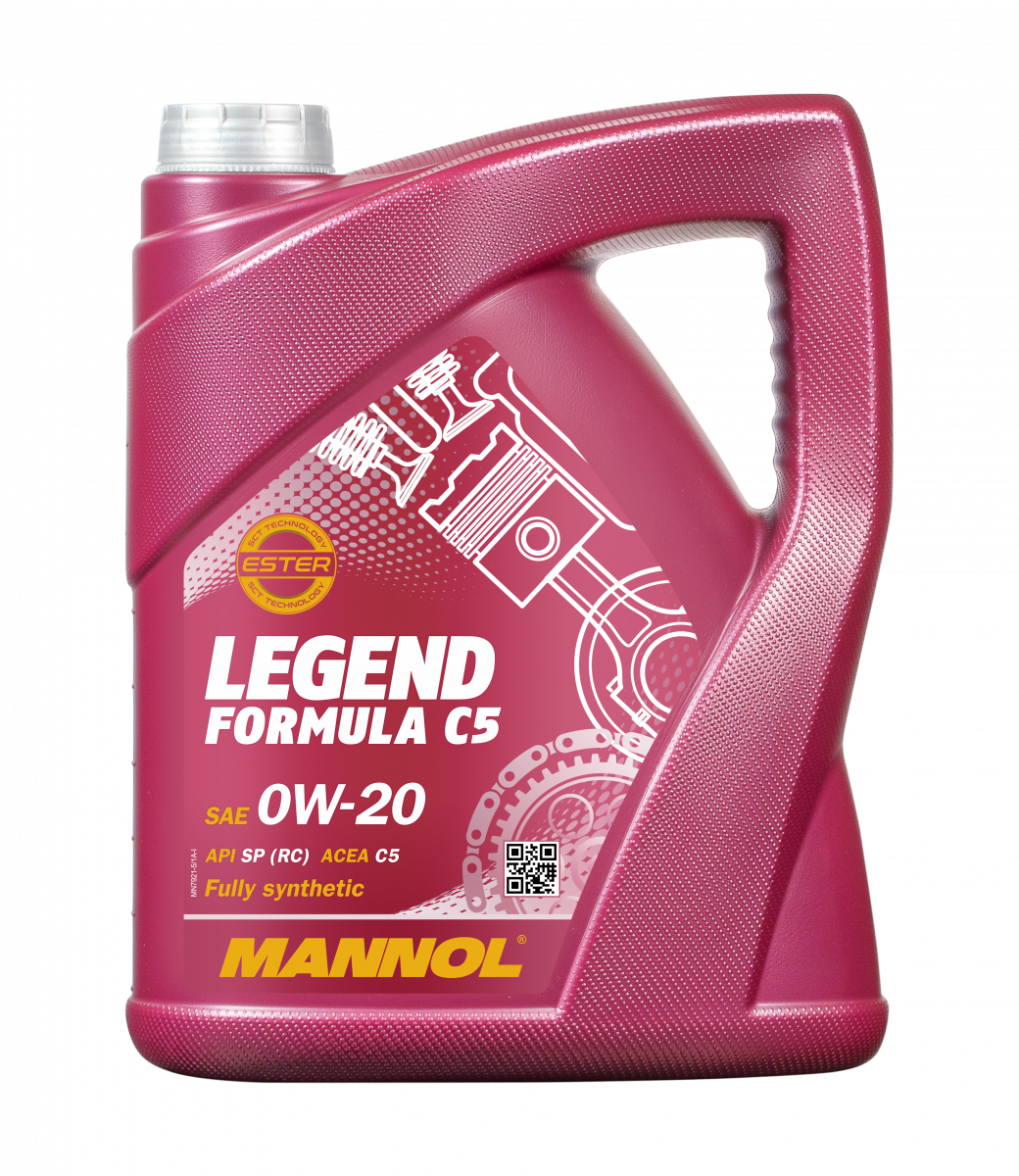 Масло Mannol 7921 Legend Formula C5 0W-20 синт. (5 л) API SP (RC) ACEA C5; MB 229.71; BMW LL-17FE+