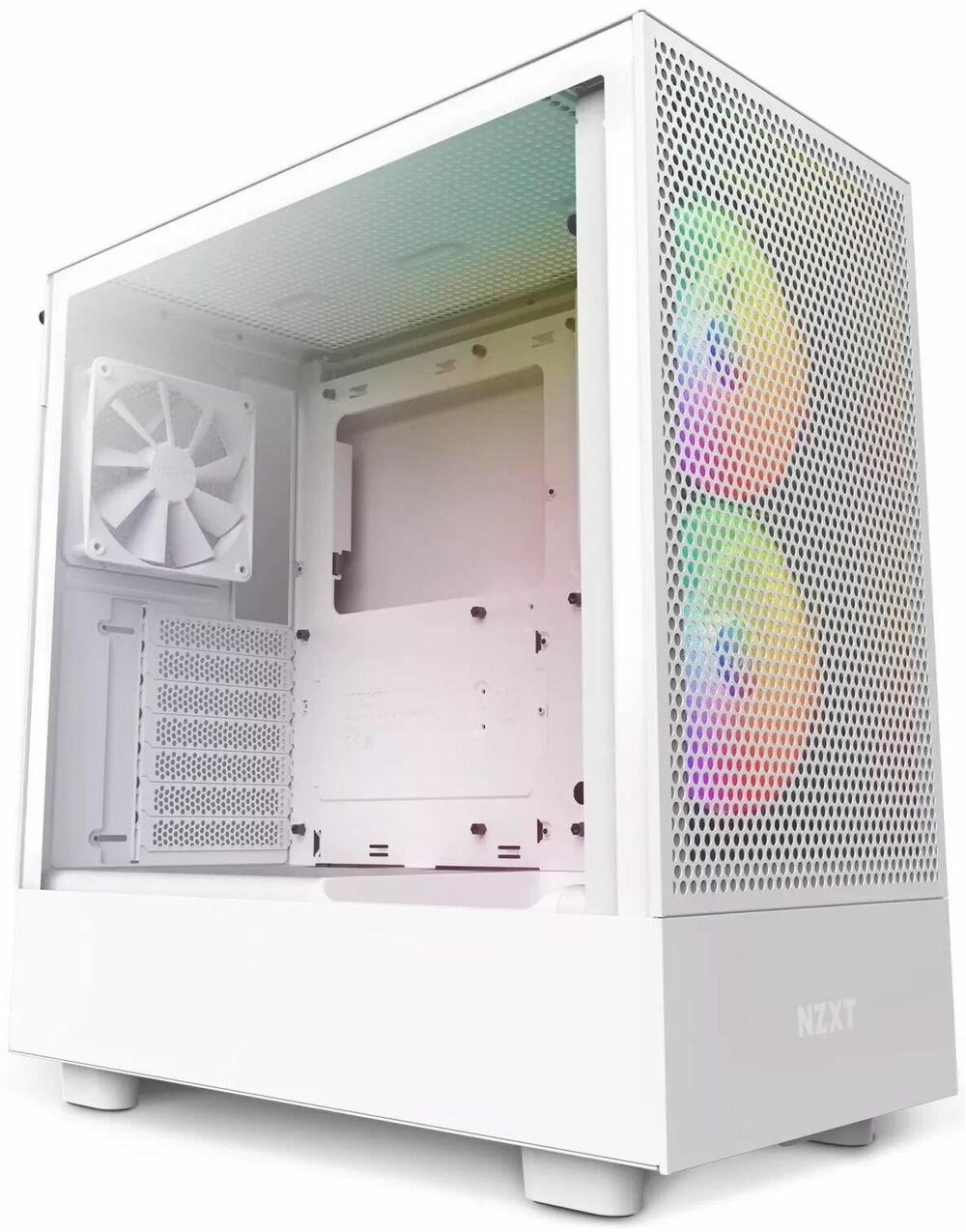 Корпус NZXT H5 Flow RGB Window Mini-ITX, Micro-ATX, ATX White (CC-H51FW-R1)