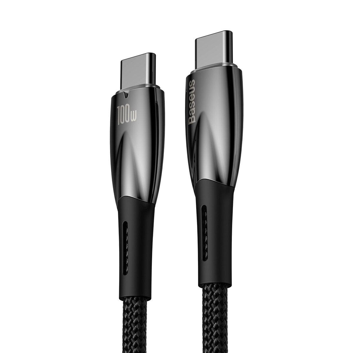 Кабель для быстрой зарядки Baseus Glimmer Series Type-C-Type-C 100 Вт 1 м черный — фото 15