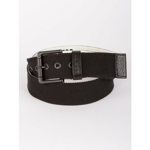 фото Ремень dairos, текстиль, металл, для мужчин, размер 135, длина 135 см., черный, белый