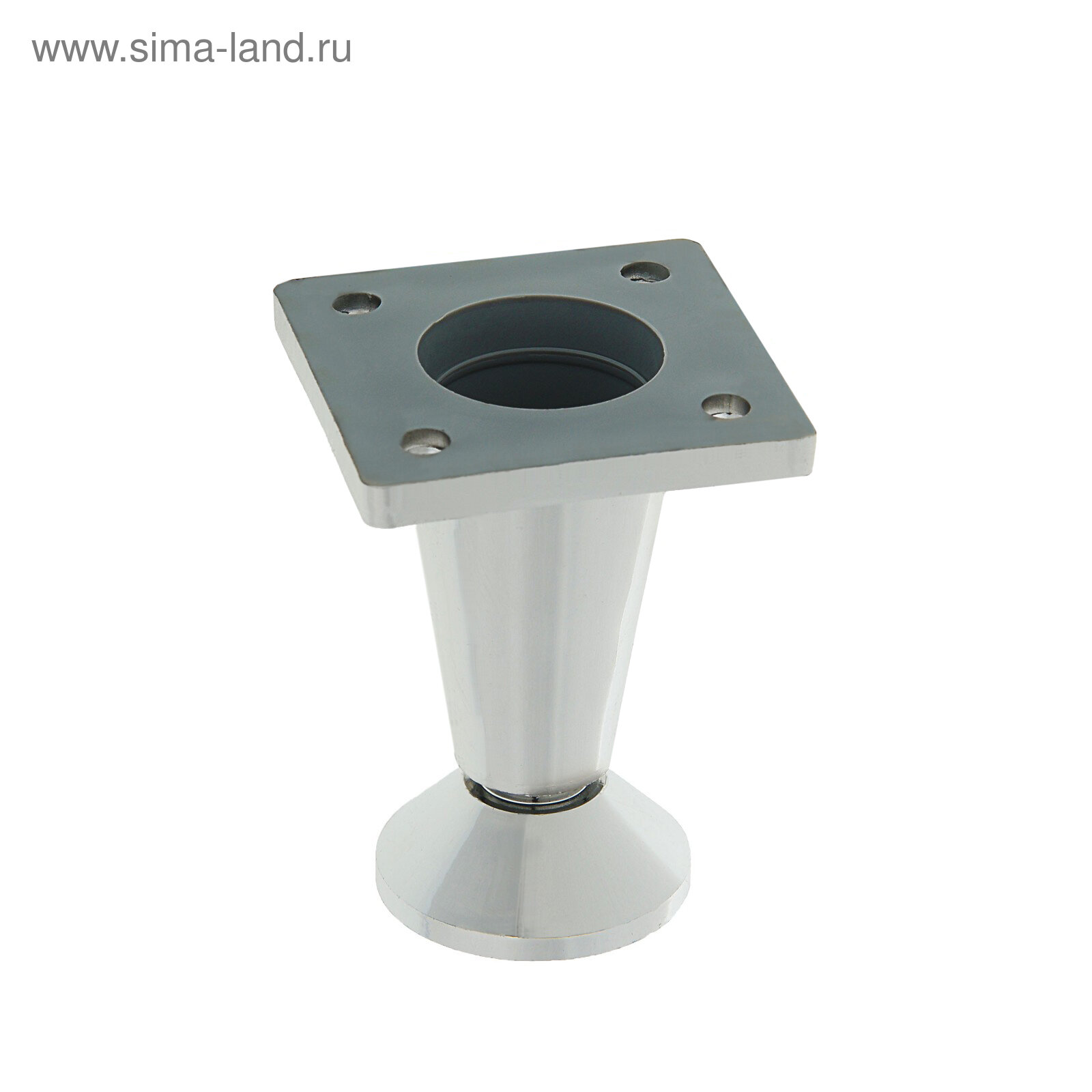 фото Комплект мебельных регулируемых опор цвет хром 4 шт. высота 97-107 мм , пластиковые ножки для мебельной фурнитуры