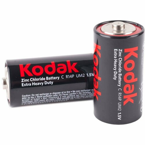 Батарейки солевые Kodak Extra Heavy Duty C R14 1,5В 24 шт элемент питания kodak super heavy duty zinc r14 bl2 2шт