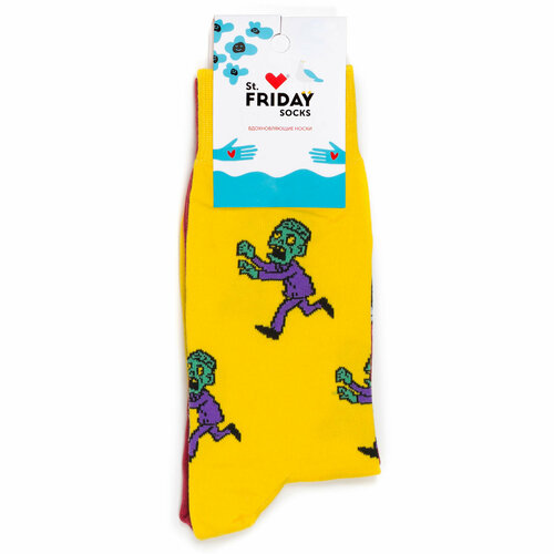 фото Носки st. friday, размер 38-41, красный, желтый, черный