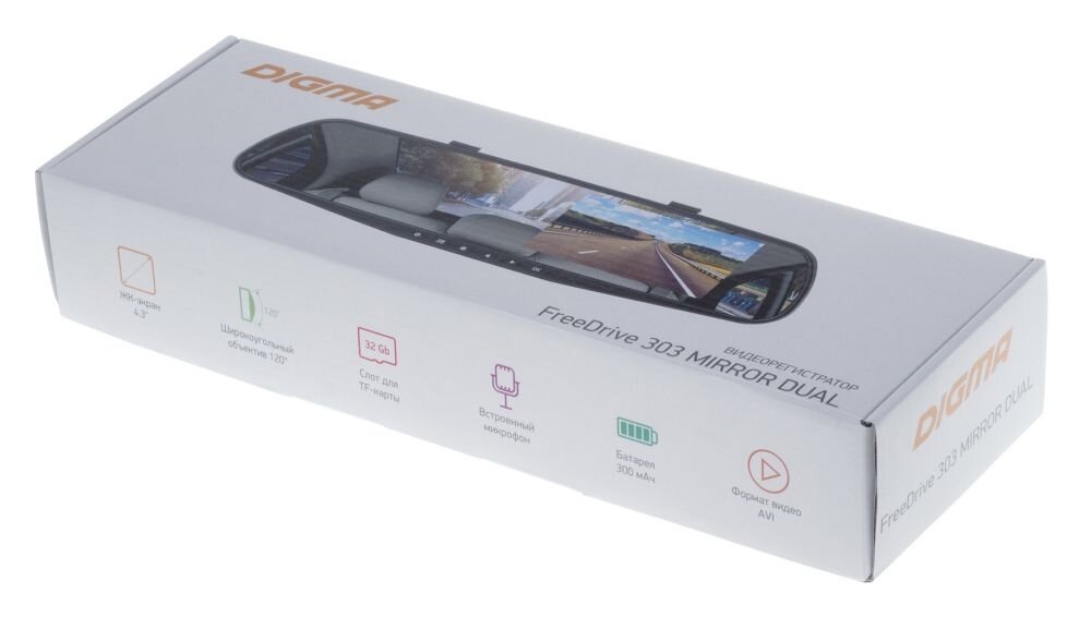 Видеорегистратор DIGMA FreeDrive 303 MIRROR DUAL