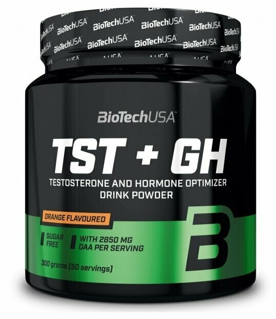 Тестостероновый бустер Biotech USA TST+GH 300 г апельсин