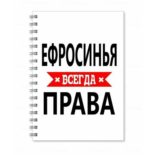 Тетрадь MIGOM принт А5 Ефросинья всегда права тетрадь migom принт а5 ева всегда права