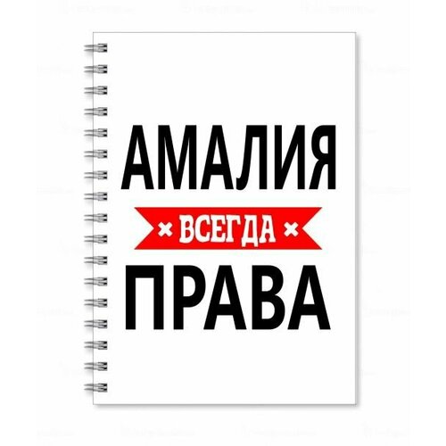 Тетрадь MIGOM принт А5 Амалия всегда права тетрадь migom принт а5 ева всегда права