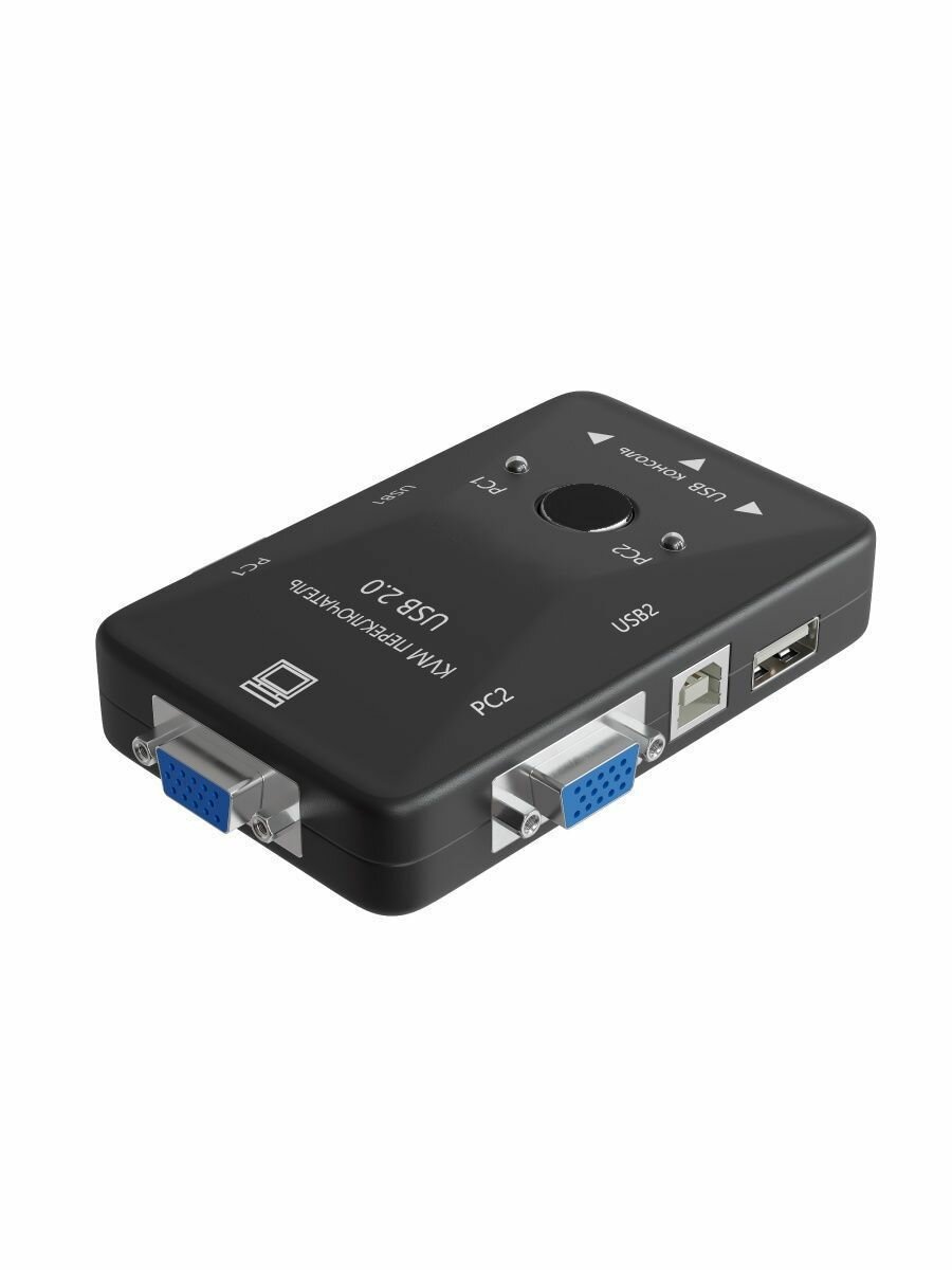 Переключатель переходник адаптер конвертер коммутатор KVM VGA USB 2 порта — фото 12