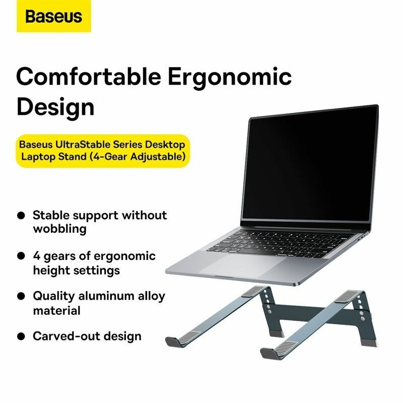 Подставка для ноутбука Baseus UltraStable Series Desktop Laptop Stand Space Grey B10053100811-00