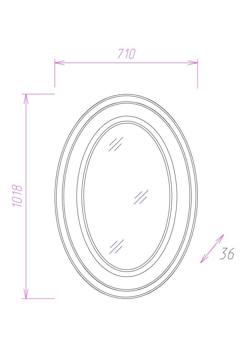 Зеркало Onika адель 70.01 - фотография № 8