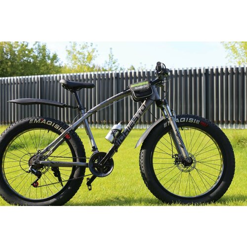 Велосипед Richiesto Фэтбайк 26 21-я рама вездеход на широких колесах серый 2775400₽