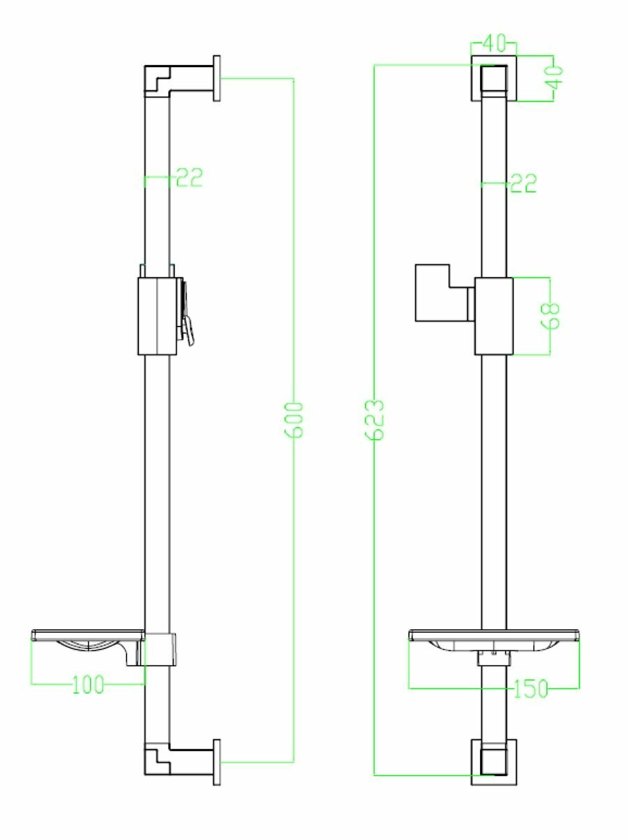 Стойка для душа Lemark LM8069C с мыльницей