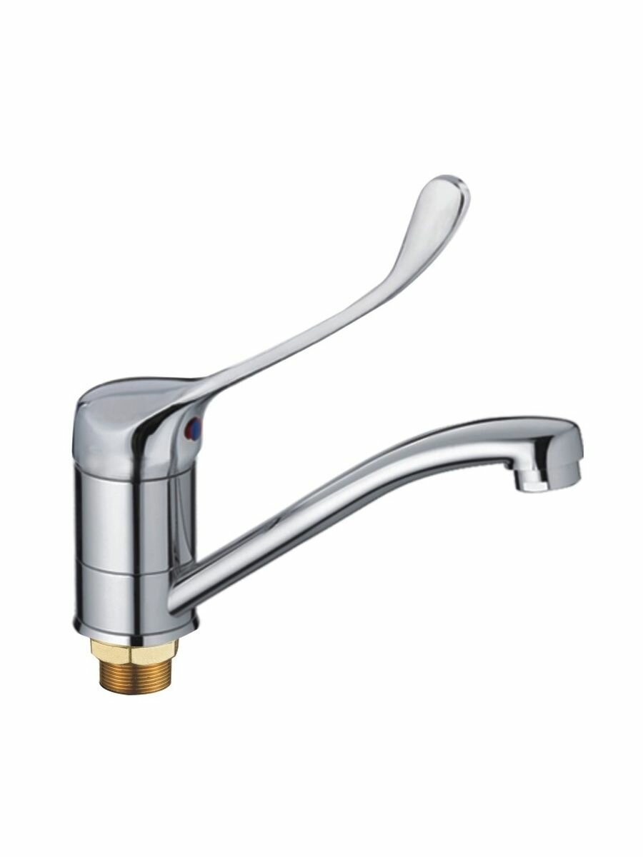 Смеситель Haiba HB4554-2 для кухни с хирургической ручкой хром