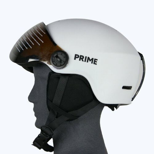 фото Горнолыжный шлем prime cool-c2 visor, white, размер l (58-61см) prime snowboards