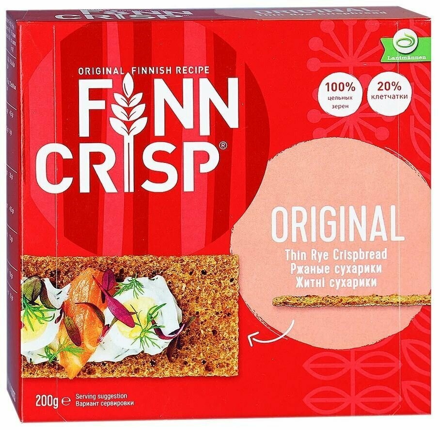 Хлебцы FINN CRISP Original Оригинальные 200 г, из Финляндии