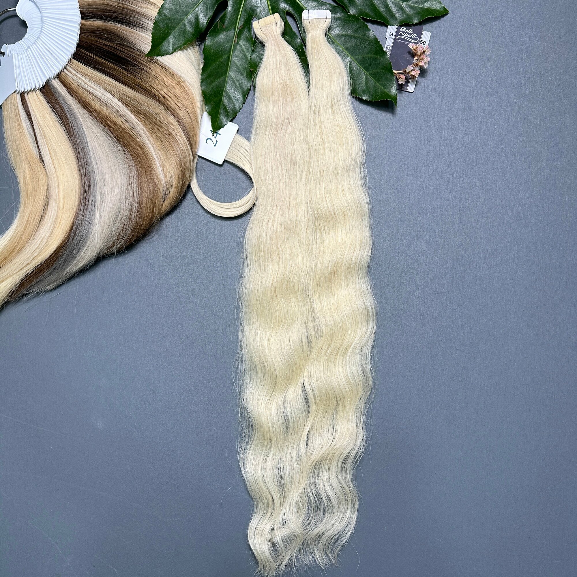 Волосы Belli Capelli славянские стандарт на ленте 2,8см №24 50см (20 лент)