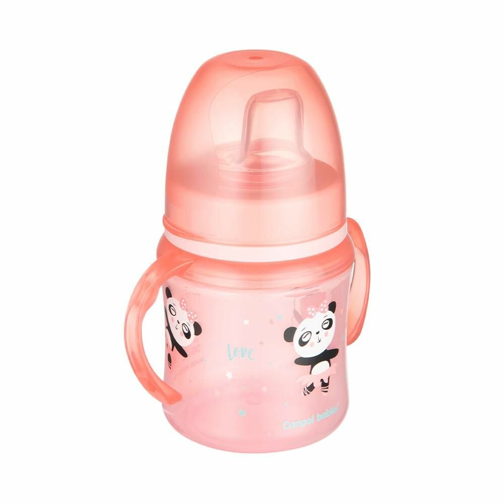 Поильник обучающий Canpol EasyStart Colourful animals с силиконовым носиком, 120 мл. 6 мес., 35/207, розовый - фото №4