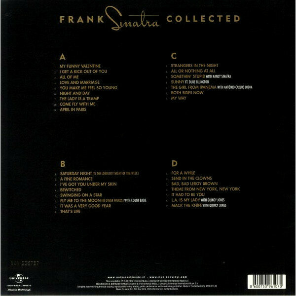 Frank Sinatra Frank Sinatra - Collected (limited, Colour, 2 Lp, 180 Gr) MUSIC ON VINYL - фото №5