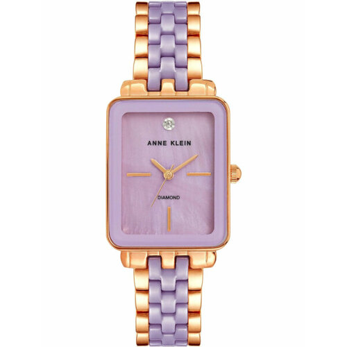 Наручные часы ANNE KLEIN Ceramic Diamond, фиолетовый, золотой наручные часы anne klein ceramic diamond наручные часы anne klein 3668lvrg фиолетовый