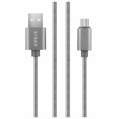 Кабель Kubic C05C Gray USB - USB Type-C текстиль 3м серый