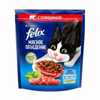 Сухой Корм Felix говядина 600 г Мясное Объедение, 1шт