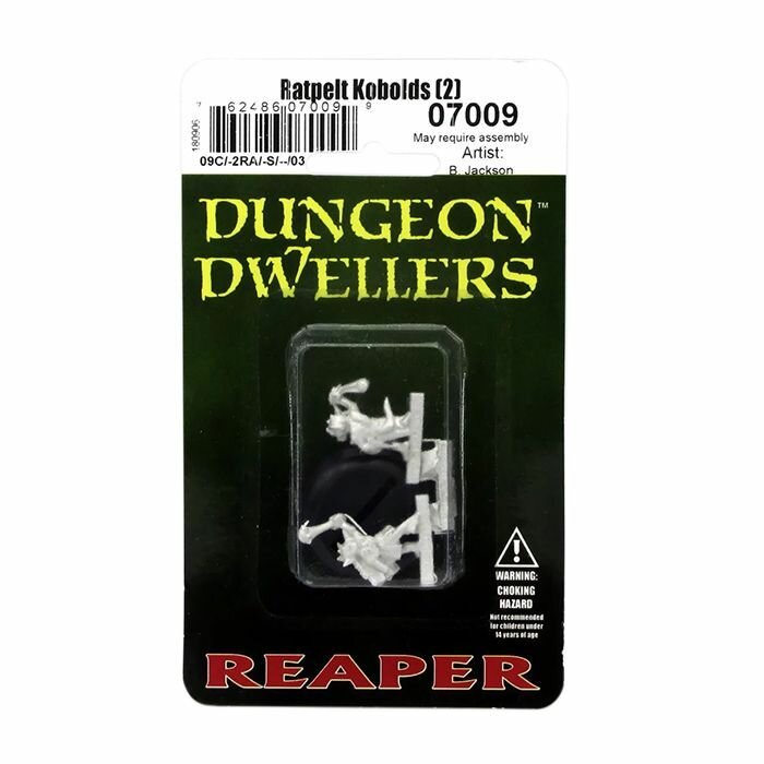 Миниатюры "Кобольды (Ratpelt Kobolds)", 2 шт, металл, для DnD, Pathfinder, непокрашенные